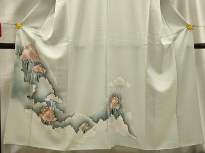 平和屋着物■訪問着　樹林文　暈し染め　正絹　逸品　AABE6652sx