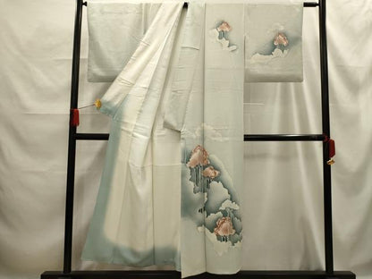 平和屋着物■訪問着　樹林文　暈し染め　正絹　逸品　AABE6652sx