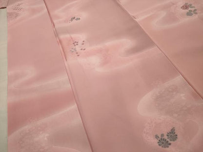 平和屋着物■上質な小紋　流水陶器文　地紋起こし　暈し染め　正絹　逸品　AABE6654sx