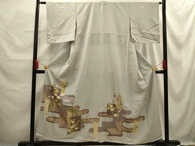 平和屋着物■豪華色留袖　霞取り吉祥色紙花文　金彩　正絹　逸品　AABE6677sx