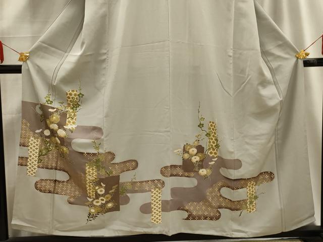 平和屋着物■豪華色留袖　霞取り吉祥色紙花文　金彩　正絹　逸品　AABE6677sx