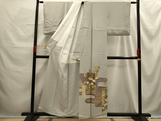 平和屋着物■豪華色留袖　霞取り吉祥色紙花文　金彩　正絹　逸品　AABE6677sx