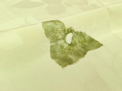 平和屋着物▽上質な小紋 単衣 絞り 草花文 暈し染め 正絹 逸品 AABE6685jh