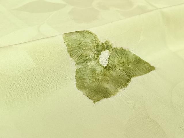 平和屋着物▽上質な小紋 単衣 絞り 草花文 暈し染め 正絹 逸品 AABE6685jh