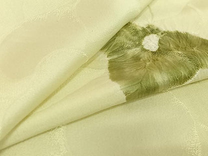 平和屋着物▽上質な小紋 単衣 絞り 草花文 暈し染め 正絹 逸品 AABE6685jh