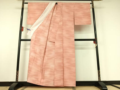 平和屋着物▽上質な小紋 単衣 霞文 暈し染め 正絹 逸品 AABE6686jh