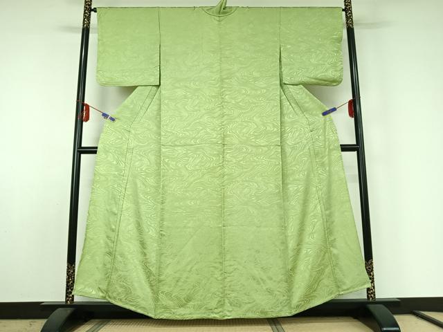 平和屋着物▽上質な小紋 単衣 墨流し文様 正絹 逸品 AABE6687jh