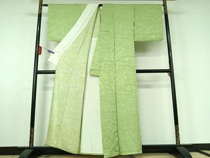 平和屋着物▽上質な小紋 単衣 墨流し文様 正絹 逸品 AABE6687jh