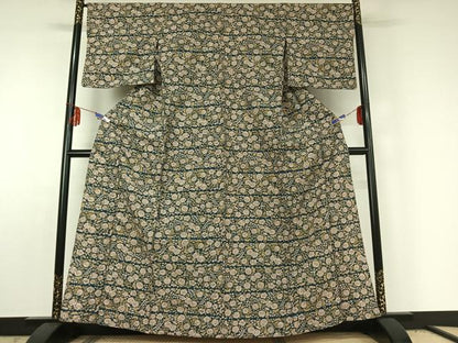 平和屋着物▽小紋 単衣 辻が花 洗える着物 AABE6691jh
