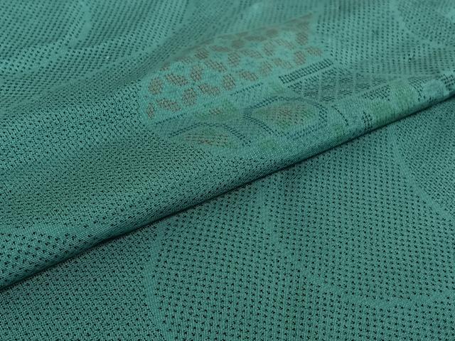 平和屋着物▽本場大島紬 単衣 120亀甲 流水花文 正絹 逸品 AABE6693jh