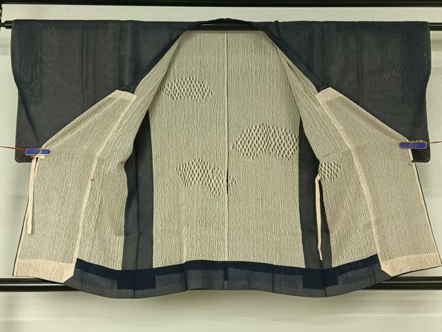 平和屋着物▽道行コート スリーシーズン 春夏秋 塵除け 立涌文 正絹 逸品 AABE6694jh