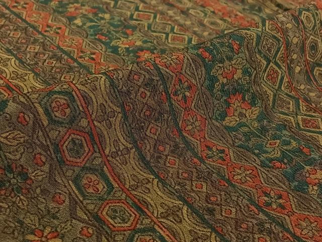 平和屋着物▽上質な小紋 単衣 花間道 正絹 逸品 AABE6695jh