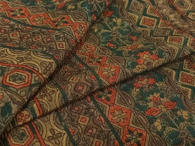 平和屋着物▽上質な小紋 単衣 花間道 正絹 逸品 AABE6695jh