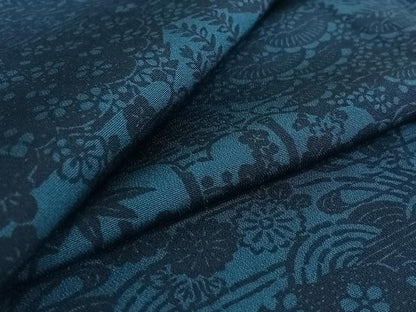 平和屋着物▽上質な小紋 単衣 型染め 松竹梅流水文 正絹 逸品 AABE6698jh