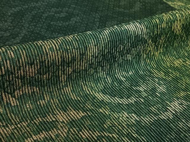 平和屋着物▽上質な小紋 単衣 横段流水文 正絹 逸品 AABE6701jh