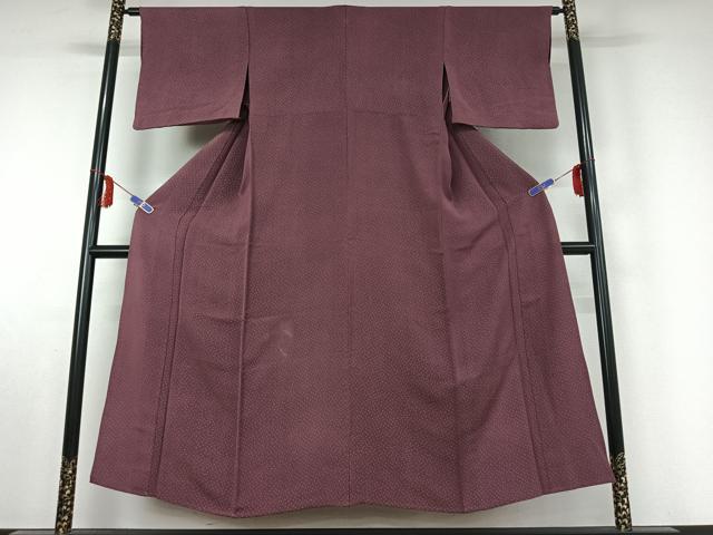 平和屋着物▽上質な小紋　単衣　霰文　正絹　逸品　AABE6702jh 平和屋着物▽上質な小紋 単衣 霰文 正絹 逸品 AABE6702jh