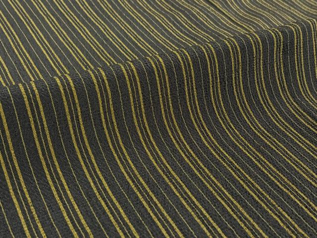 平和屋着物▽お召 単衣 縞 正絹 逸品 AABE6703jh