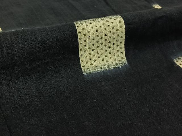 平和屋着物▽小紋 単衣 市松文様 AABE6705jh