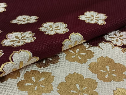 平和屋着物▽訪問着　単衣　舞桜文　金彩　洗える着物　AABE6714jh