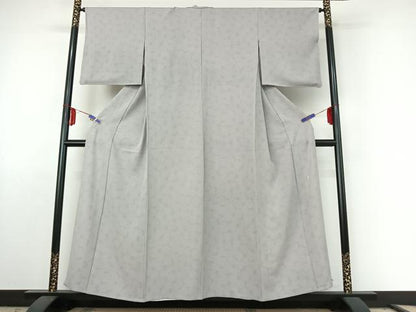 平和屋着物▽江戸小紋 単衣 作家物 雪輪文 正絹 逸品 AABE6715jh