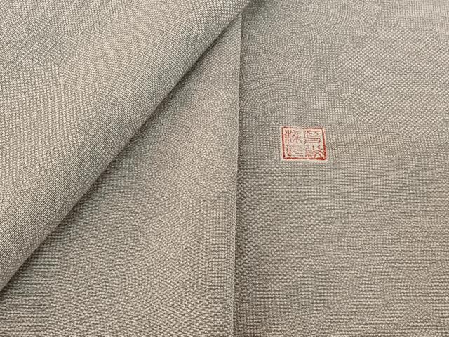 平和屋着物▽江戸小紋 単衣 作家物 雪輪文 正絹 逸品 AABE6715jh