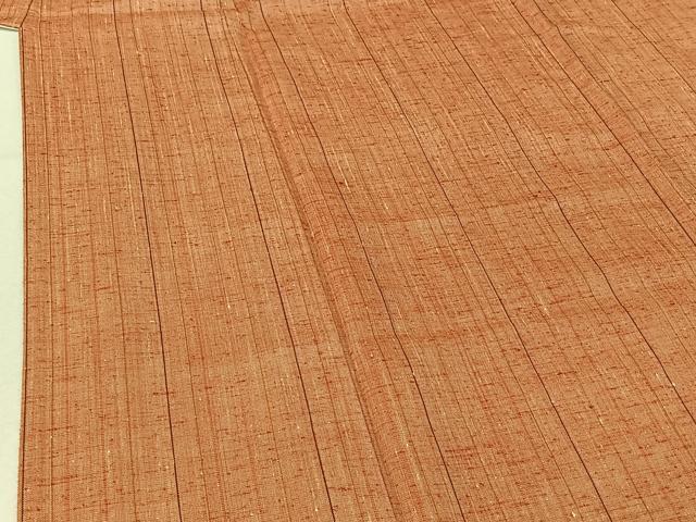 平和屋着物▽上質な紬 単衣 縞 正絹 逸品 AABE6716jh