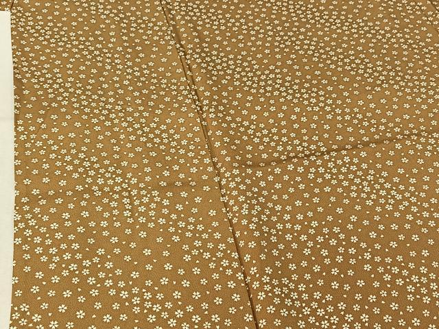 【単衣】正絹　上質な小紋　デザイン柄 平和屋着物▽上質な小紋 単衣 舞桜文 正絹 逸品 AABE6717jh