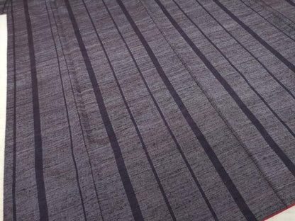 平和屋着物●上質な紬 間道 正絹 逸品 AABE6761ck