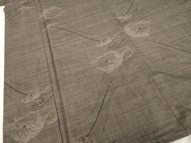 平和屋着物●本場大島紬　カタス9マルキ　立波文　正絹　逸品　AABE6773ck