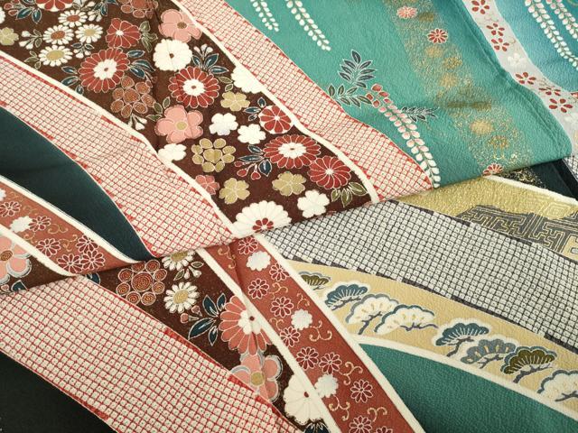 平和屋着物○訪問着 円舞袖 流水花文 暈し染め 金彩