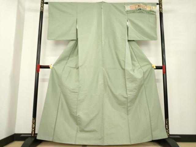 平和屋着物●五代目・諏訪好風　みちのく野々花染　生紬　草木染　色無地　岩井茶色　正絹　逸品　AABE6793ck 平和屋着物○五代目・諏訪好風 みちのく野々花染 生紬 草木染 色