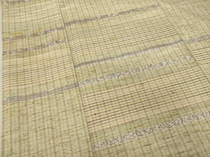 平和屋着物▼ぜんまい紬　訪問着　横段文　正絹　逸品　AABE6796ck