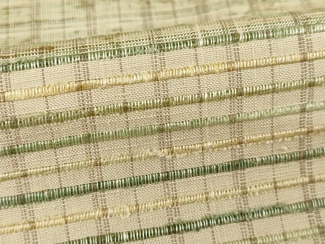 平和屋着物▼ぜんまい紬　訪問着　横段文　正絹　逸品　AABE6796ck