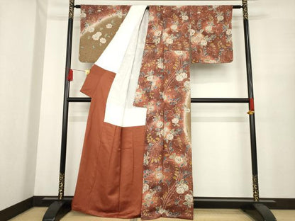 平和屋着物●訪問着 辻が花 流水花文 暈し染め 正絹 逸品 AABE6798ck
