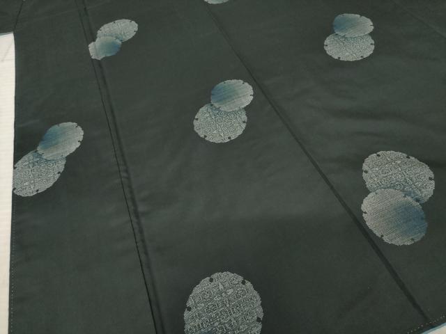 平和屋着物○本場大島紬 カタス9マルキ 地空き 雪輪重ね文 正絹 逸品