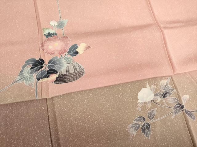 平和屋着物○十日町友禅 女流作家 遠田藤舟 訪問着 草花文 暈