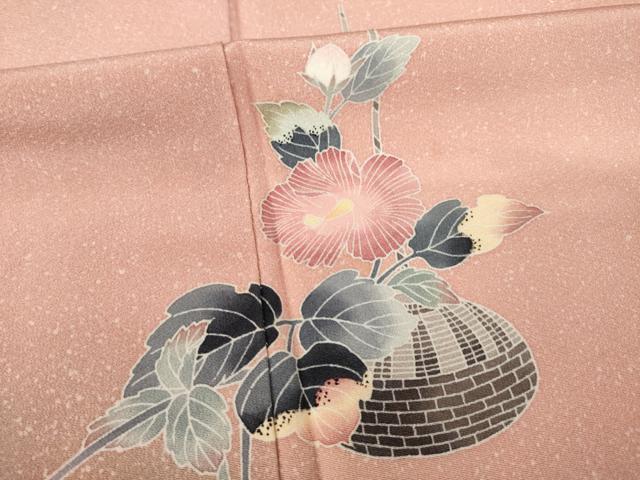 平和屋着物○十日町友禅 女流作家 遠田藤舟 訪問着 草花文 暈