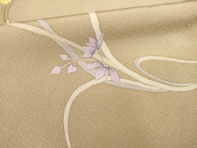 平和屋着物●訪問着 手描き 舞花文 正絹 逸品 AABE6840ck