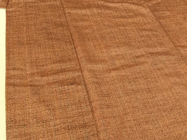 平和屋着物▽上質な紬　単衣　縞　正絹　逸品　AABE6841jh