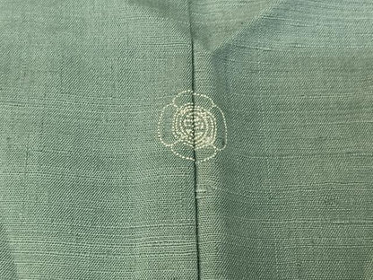 平和屋着物▽訪問着 単衣 紬地 ろうけつ染め 草花文 正絹 逸品 AABE6848jh