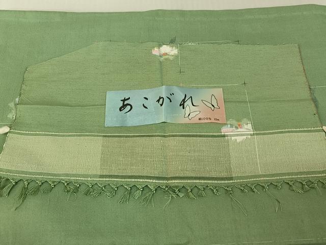 平和屋着物▽上質な紬　単衣　草花文　反端付き　正絹　逸品　AABE6850jh 平和屋着物▽上質な紬 単衣 草花文 反端付き 正絹 逸品