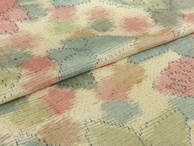 平和屋着物▽上質な紬 単衣 舞蝶文 正絹 逸品 AABE6851jh