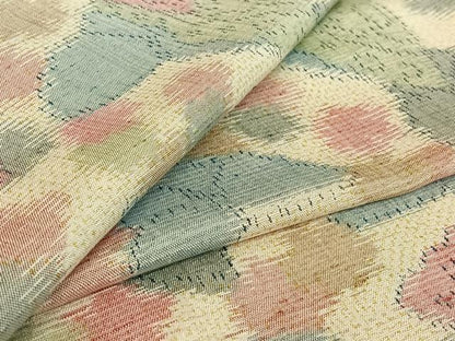 平和屋着物▽上質な紬 単衣 舞蝶文 正絹 逸品 AABE6851jh