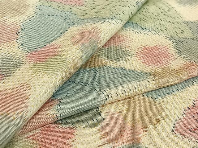 平和屋着物▽上質な紬 単衣 舞蝶文 正絹 逸品 AABE6851jh