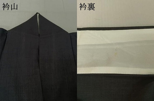 平和屋着物▽本場結城紬 重要無形文化財 単衣 色無地 羊羹色 正絹 逸品 AABE6852jh
