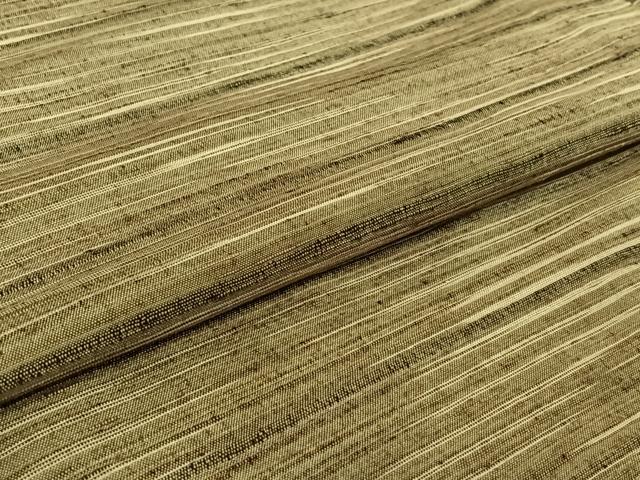 平和屋着物▽上質な紬 単衣 横段文 正絹 逸品 AABE6854jh