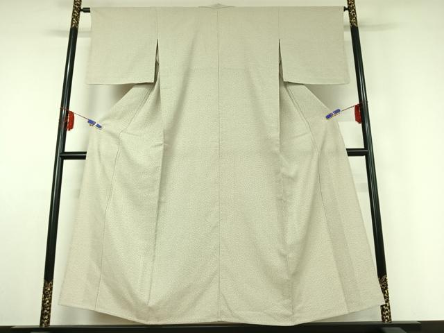 平和屋着物▽本塩沢　単衣　蚊絣　正絹　逸品　AABE6855jh