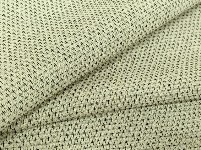 平和屋着物▽本塩沢　単衣　蚊絣　正絹　逸品　AABE6855jh