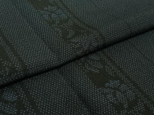 平和屋着物▽本塩沢 単衣 花間道 正絹 逸品 AABE6858jh