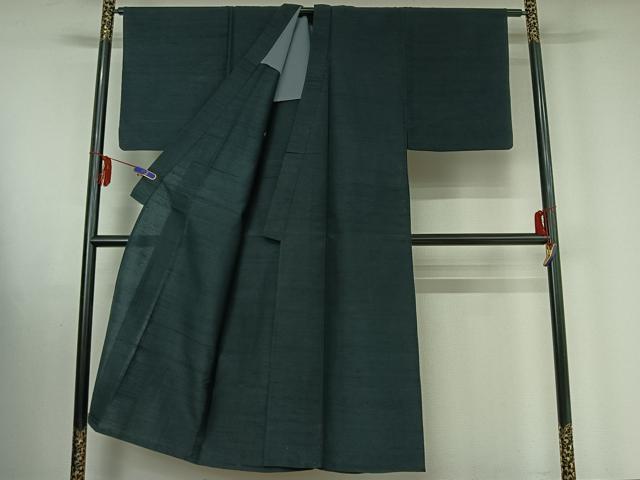 平和屋着物▽男性 紬 単衣 アンサンブル 褐返色 正絹 逸品 AABE6862jh